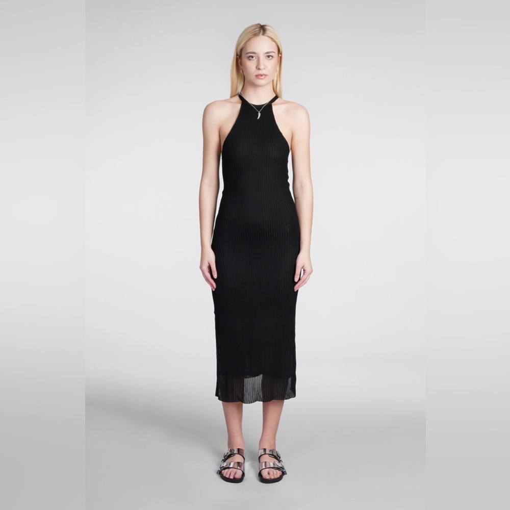 IRO Charisa Dress In Black Viscose size large